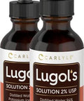 Lugols Iodine 2 Fl Oz Twin Pack 2% Liquid Drops By Carlyle