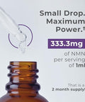 Neurogan Liposomal NMN Liquid Drops Supplement Nicotinamide Adenine Dinucleotide Precursor Cellular Energy and Focus 333.3 mg Nicotinamide Mononucleotide per Serving Wild Berry Flavor 60 Servings
