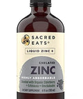 Liquid Zinc (Glycinate Chelate) With Organic Elderberry and Echinacea (High In Quercetin) 4In1 Immune Suport Supplement For Adults and Kids Great Tasting Alcohol and Gluten Non Gmo (4.0 Oz)