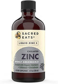 Liquid Zinc (Glycinate Chelate) With Organic Elderberry and Echinacea (High In Quercetin) 4In1 Immune Suport Supplement For Adults and Kids Great Tasting Alcohol and Gluten Non Gmo (4.0 Oz)