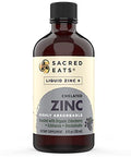 Sacred Eats Liquid Zinc (Glycinate Chelate) With Organic Elderberry & Echinacea (High In Quercetin) 4-In-1 Immune Suport Supplement For Adults & Kids Great Tasting Alcohol & Gluten Free Non Gmo (4.0 Oz)