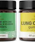 Herbamama Potassium Iodine And Lung Cleanse Kit - Bundle Of Iodine Gummies & Lung Cleanse Complex Gummies - Vegan Non Gmo - 2 Pack