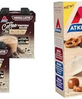 Atkins Mocha Latte Protein Shake Vanilla Caramel Pretzel Protein Bar Bundle 15G Protein Low Glycemic Keto Friendly