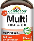 Jamieson 100% Complete Multivitamin Max Strength Formula 115 Caplets