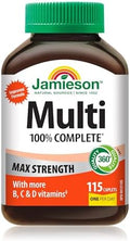 Jamieson 100% Complete Multivitamin Max Strength Formula 115 Caplets