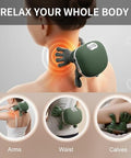 Kithouse Neck Massager With Heat Shiatsu Neck And Back Massager With 4D Kneading For Shoulder And Cervical Pain Relax Muscle Tension Portable And Rechargeable For Home Or Office Green