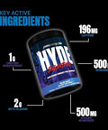 Prosupps Hyde Signature Sustained Energy Pre-Workout Blue Razz - 60 Servings And Creatine 300 Bundle