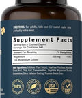 Tahoe Nutritionals Magnesium 500Mg 140 Coated Caplets Non-Gmo And Gluten Supplement