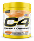 C4 Energy Aminos Powder Orange Popsicle 5G Bcaa & Eaas For Muscle Recovery 3 Electrolytes For Hydration 100Mg Natural Caffeine Pre-Workout Zero Sugar 30 Servings