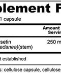 Fisetin 250mg Great Value 250mg per Capsule 60 Capsules Novusetin Supplement for Memory Focus Brain Health Gluten NonGMO Vegan