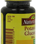 Nature Made Potassium Gluconate 550Mg 100 Tablets (Pack Of 5)