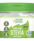 Health Garden Pure Raw Stevia Sweetener 4 oz Jar 100% Natural No Additives Keto Friendly Zero Calorie Sugar Substitute Sugar Alternative GlutenFree Vegan Kosher 300X Sweeter Than Sugar