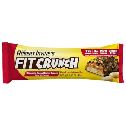 Fit Crunch Protein Bars Snack Size Value Pack Gluten Made With Whey Proteins (20 Snack Size Bars Peanut Butter Crunch)
