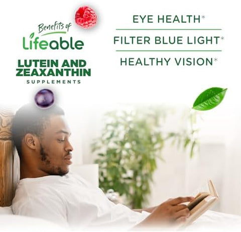 Lifeable Lutein And Zeaxanthin Gummies Great Tasting Lutein And Zeaxanthin Supplements For Eyes Vegan And Non Gmo Eye Health Gummies 60 Count