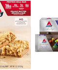 Atkins Peanut Butter Granola Protein Meal Bar High Fiber 16G Protein 1G Sugar 4G Net Carb & Endulge Chocolate Peanut Candies Dessert Favorite 0G Sugar 20 Counts