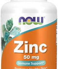 Now Foods Zinc (From 405Mg Of Zinc Gluconate), White, Unflavored, Tablet, 250 Count