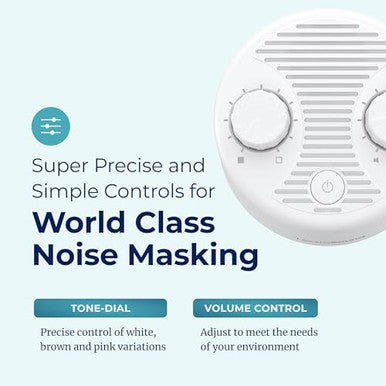 Adaptive Sound Technologies Lectrosound - Noise Machine For Optimal Sleep Environment - Non-Looping Nature Sounds - Precision Volume Settings - Speech Privacy - Travel-Ready