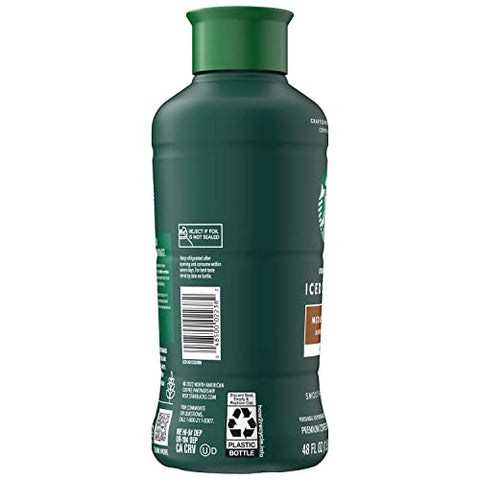 Starbucks Medium Roast Iced Coffee, Black Unsweetened, 48 Fl Oz Bottle