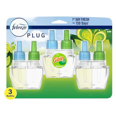 Febreze Plug Gain Original Starter Kit & (4) .87 Fl. Oz. Oil Refills