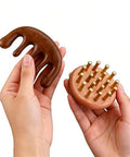 Lycss Scalp Massager For Hair Growth Two-Piece Set-Manual Head Scrubber With Sandalwood Portable Handheld Tool For Scalp Care & Relaxation Stress Relief Brush For Home And Travel Spa Experience