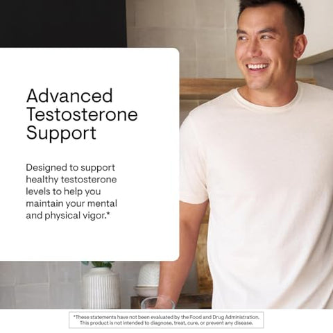 Thorne - Advanced Testosterone Support - Men'S Health Supplement - Supports Healthy Testosterone Levels & Muscle Fatigue - With Ashwagandha Shilajit & Zinc - Third-Party Certified 60 Capsules