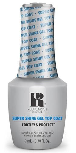 Rc Red Carpet Manicure F&P Super Shine Top Coat ÃƒÂ¢Ã¢â€šÂ¬Ã¢â‚¬Å“ High-Gloss Gel Top Coat With Vitamin A & Biotin For Long-Lasting Shine & Durability ÃƒÂ¢Ã¢â€šÂ¬Ã¢â‚¬Å“ Quick Dry Perfect For Professional & At-Home Use 0.3 Ounce.