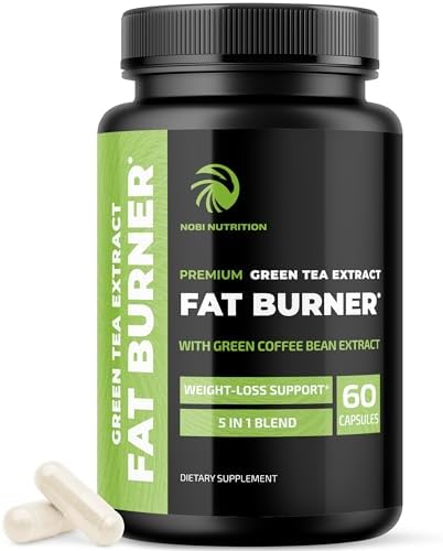 Nobi Nutrition Green Tea Weight Loss Pills For Women & Men 45% Egcg Stomach Fat Burner Metabolism Booster & Appetite Suppressant Green Tea Fat Burner Diet Pills Vegan Weight Loss Supplements 120 Ct