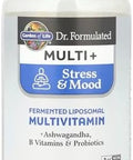 Garden Of Life Dr. Formulated Multi+ Stress and Mood Capsule With Ashwagandha B Vitamins and Probiotics Daily Multivitamin For Occasional Stress Relief Immune Support GlutenFree 60 Capsules