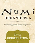Numi Organic Tea Decaf Ginger Lemon Green Tea 16 Count (Pack of 3) (Packaging May Vary)