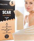 Tolevita Silicone Scar Patches Silicone Gel Sheets For Scars Acne Surgery Keloid Scar Removal And Stretch Marks Gentle Scar Care And Fading 5 Sheets