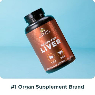 Ancient Nutrition Organ Supplements Grass Fed And Wild Organ Complex Capsules Beef & 180 Ct