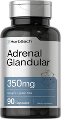 Horbaach Raw Adrenal Glandular 90 Capsules 350 Mg