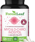Forestleaf Myo-Inositol & D-Chiro Inositol Supplement For Women'S Health Fertility Supplements Women Inositol 40 1 Ratio Support Ovarian Function & Healthy Hormone Balance Women 2050Mg 120 Powder Caps