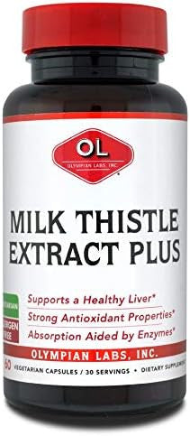 Olympian Labs Milk Thistle Extract Plus Enzymes Antioxidants Supporting Liver Health 60 Vegetarian Caps