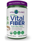 Vital Planet - Vital Fiber Powder Soluble And Insoluble Fiber Supplement With Flax Pea And Hemp Organic Daily Dietary Supplement Supports Gut Digestive Regularity 7.76 Oz