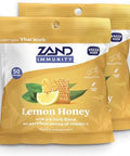 Zand Immunity Lemon Honey Throat Lozenges 2 Pack With Vitamin C Organic Honey - Good-For-You Dry Mouth Lozenges - Immune Support Supplement - Natural Flavor Vegetarian Gluten 50Ct Ea