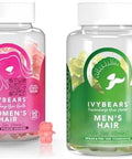 IvyBears Couple's Hair Vitamin Bundle Women's and Men's Hair Growth Gummies Biotin Collagen Zinc and Multivitamins Stronger Hair Skin and Nails Vegan 60 Count Each 1 Month Supply
