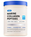Cevitol Marine Collagen Peptides - Hydrolyzed Ultra-Fine Collagen Powder For Women & Men Hyaluronic Acid Biotin Vitamin C For Skin Hair Nails Joints Non-Gmo Unflavored Easily Dissolved 16Oz