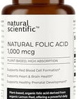 Organic Folic Acid Supplement 1000 Mcg - Vitamin B9 (Folate) From Organic Lemon Peel - 60-Day Supply - Plant-Based, Gluten-Free, Vegan, Non-Gmo - 60 Capsules - Premium Dietary Supplement