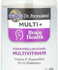 Garden Of Life Dr Formulated Multi+ Brain Health Fermented Liposomal Multivitamin + Lutein and Zeaxanthin Vitamin D3 and Probiotics Memory and Focus Support Digestive and Immune Health 30 Capsules