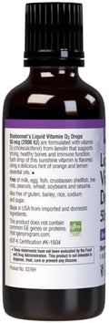 Bluebonnet Liquid Vitamin D3 Drops 2000 Iu Natural Citrus Flavor 1 Fl Oz