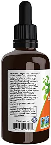 Now Foods Supplements Ashwagandha Liquid Extract Organic Immune System Support 2 Fluid Ounces