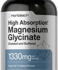 Horbaach Magnesium Glycinate 1330mg 250 Capsules Buffered with Chelated Minerals 240 mg per Serving NonGMO Gluten Free Supplement