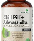 Futurebiotics Chill Pill + Ashwagandha Rhodiola St. John'S Wort & Ltheanine Nongmo 120 Vegetarian Tablets
