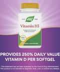NatureS Way Vitamin D3 Extra Strength(1) Supports Bone Health And Immune Function 2000 Iu (50 Mcg Per Serving) 240 Softgels (Packaging May Vary)