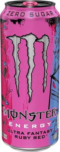 Monster Energy Ultra Fantasy Ruby Red, Sugar Free Energy Drink, 16 Ounce | Pack of 15