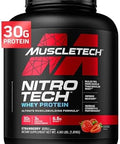 Muscletech Celltech Creatine Powder & Nitrotech Whey Protein Powder Bundle Muscle Builder & Recovery Formula 6 Lbs Creatine & 4 Lbs Whey Strawberry Flavor
