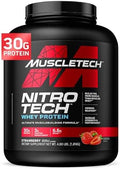 Muscletech Celltech Creatine Powder & Nitrotech Whey Protein Powder Bundle Muscle Builder & Recovery Formula 6 Lbs Creatine & 4 Lbs Whey Strawberry Flavor