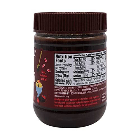 Soom Foods Tahini Dark Chocolate Sea Salt 12 Ounce