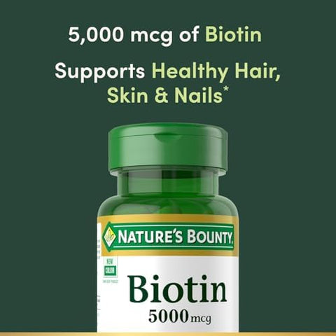 Nature's Bounty Biotin 5000 mcg Liquid Softgels 72 ea (Pack of 3)